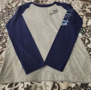 NWT Boys Puma Long Sleeve Shirt Size Large Youth
